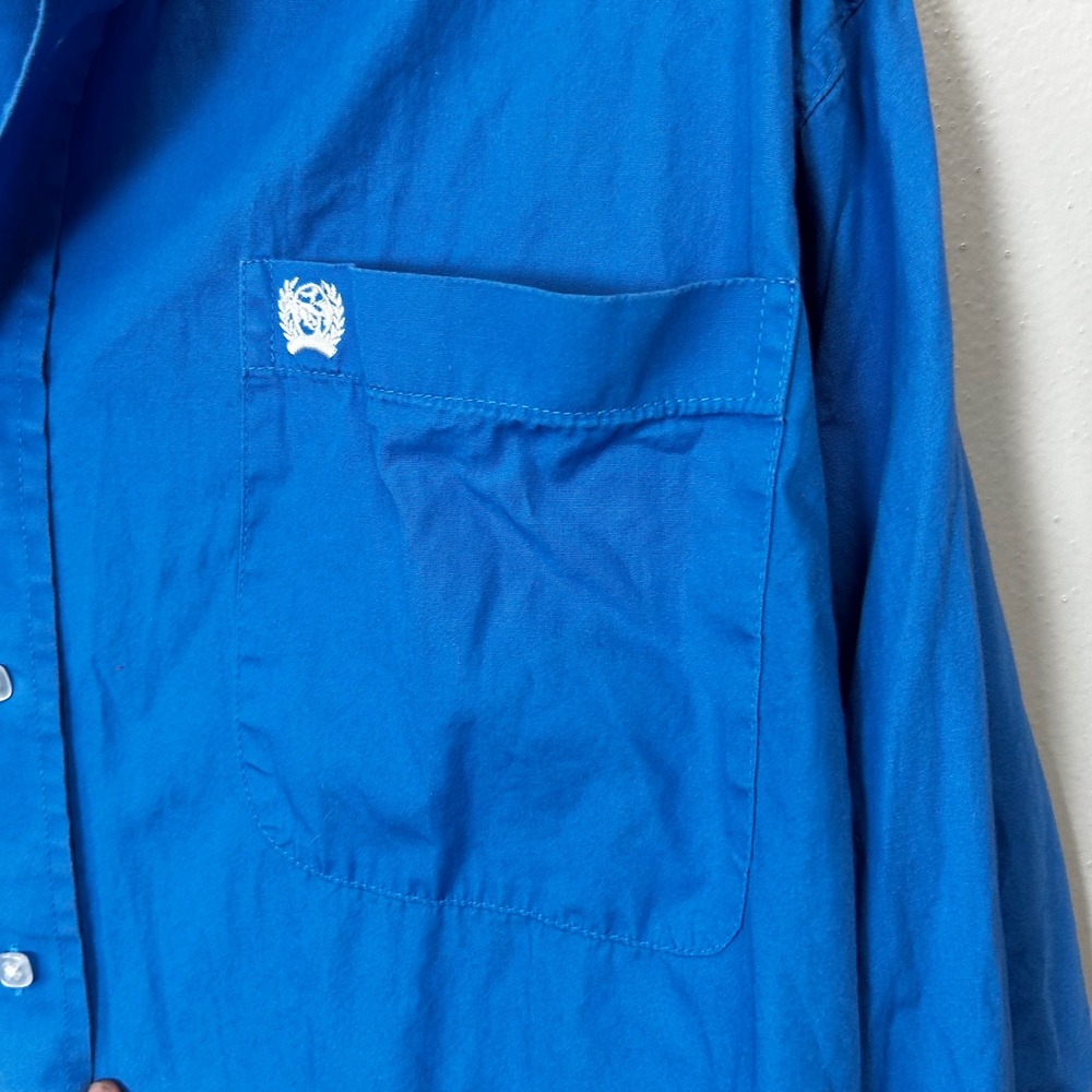 Cinch medium colbalt blue button down western rod… - image 3